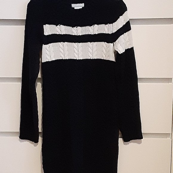 Jillian's Closet striped CABLE KNIT SWEATER DRESS girls size 7/8 - Picture 1 of 5
